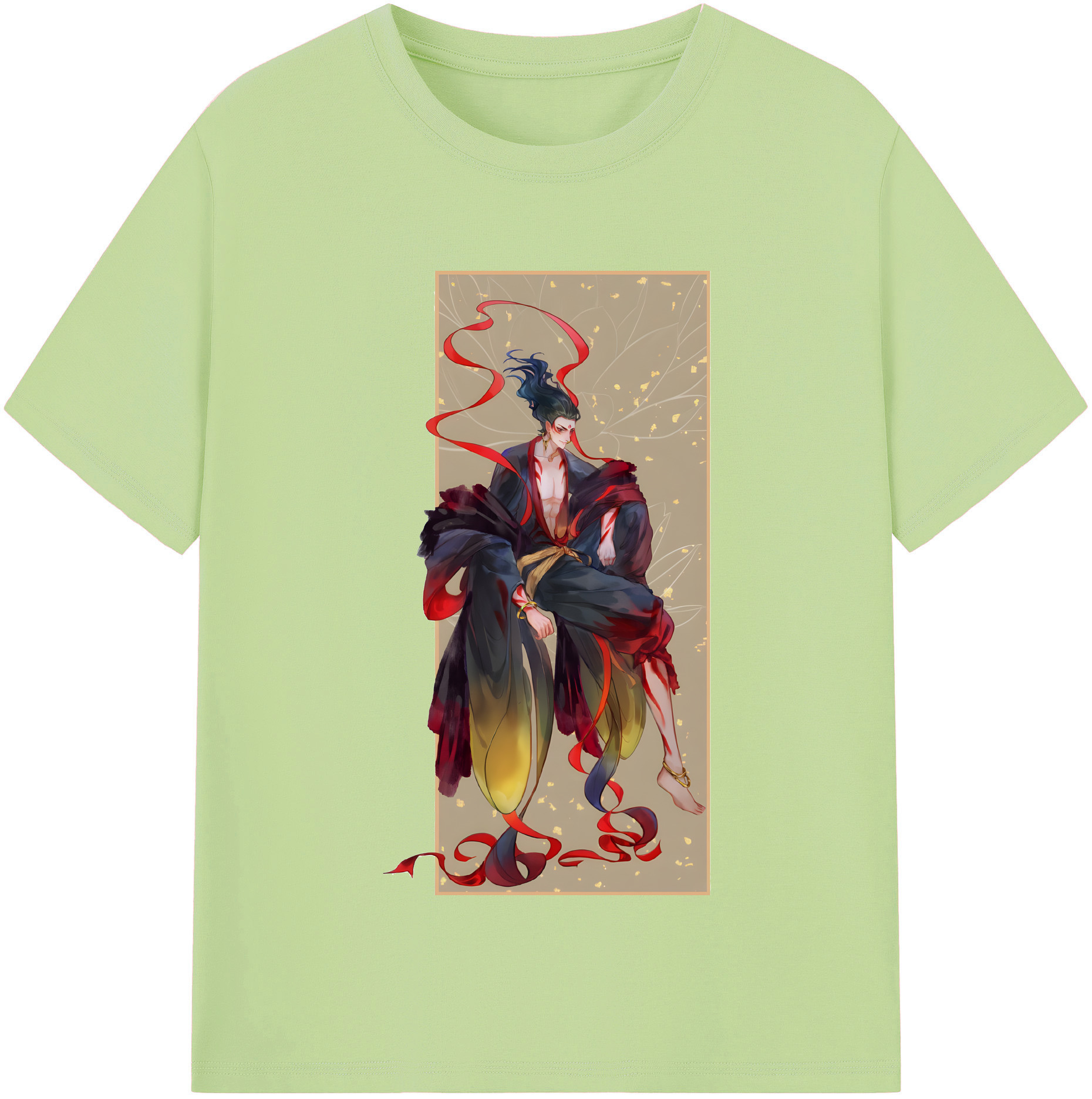 （画像用） Ne Zha 2 ナタ 魔童の大暴れ 綿100％半袖Tシャツ（フロントプリント）
